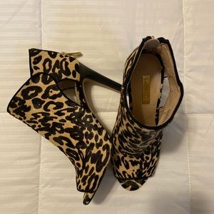 Louise et Cie booties cow hair leopard